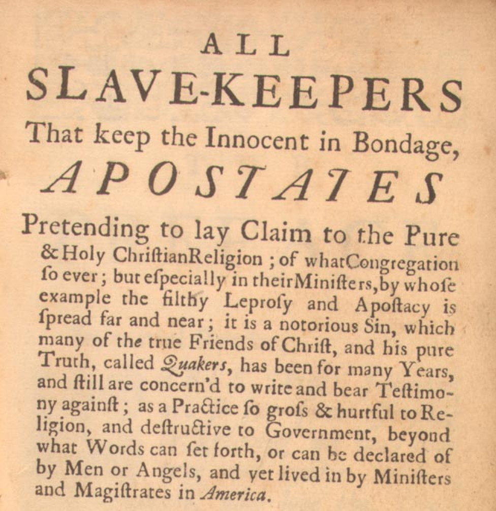 Portada de su libro contra la esclavitud publicado en 1737.