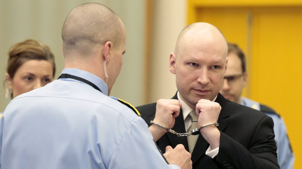 Breivik Says Norway Trying To Kill Him By Jail Torture Bbc News 