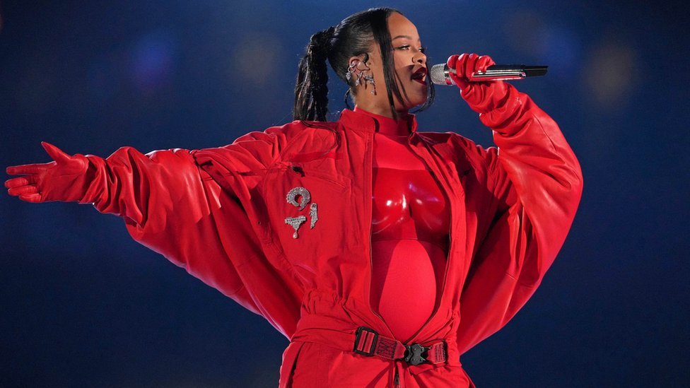 Rihanna en el show del Super Bowl