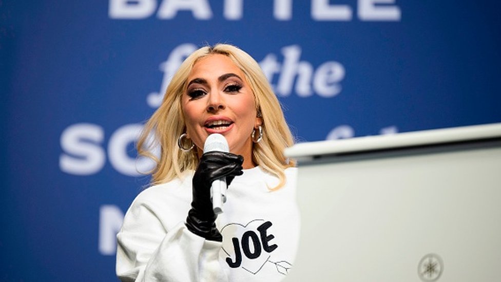 Lady Gaga, Biden'ın kampanya etkinliğinde sahne aldı