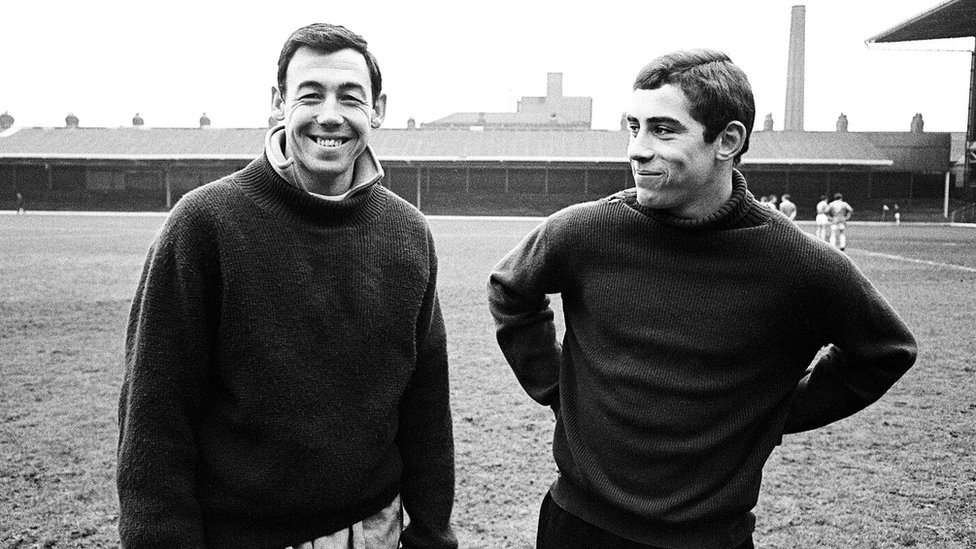 Гордон Бэнкс и Питер Шилтон в 1965 году в Лестер-Сити
