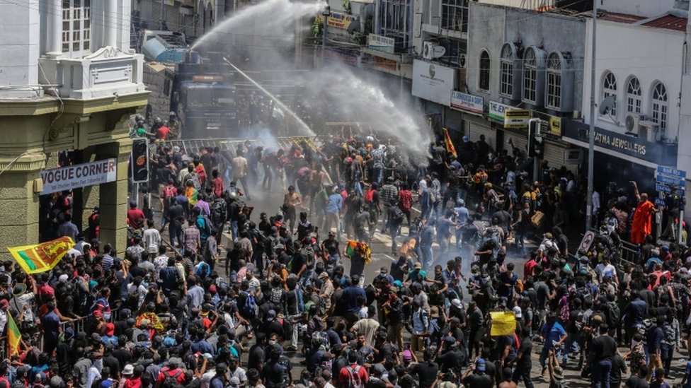 Manifestações acontecem há meses na capital do Sri Lanka