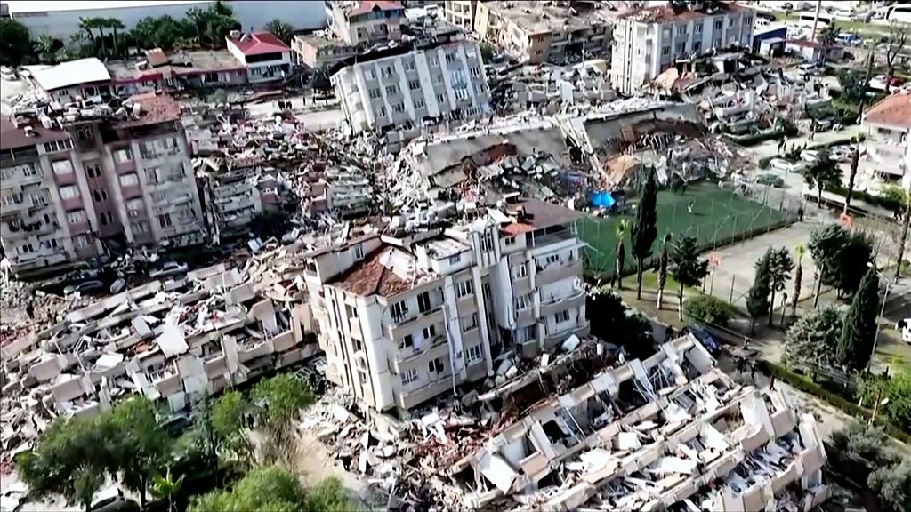 Turkey earthquake: Drone flies over Hatay revealing extent of destruction