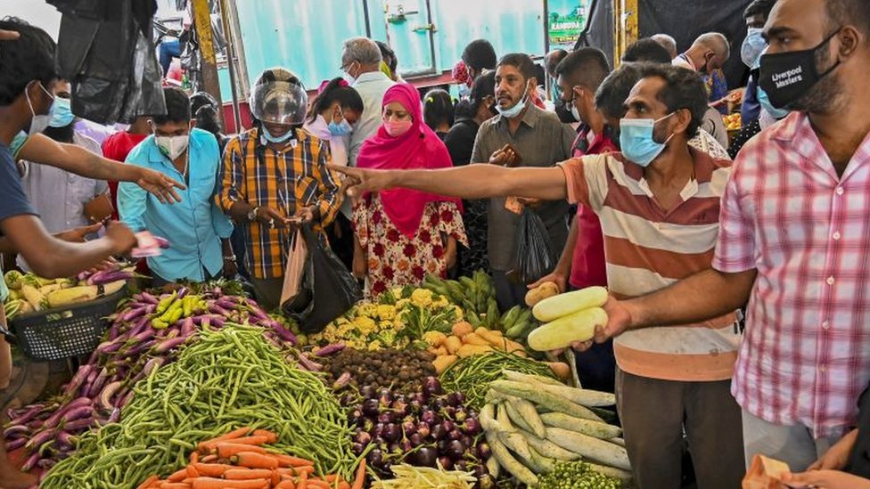 Feira de rua no Sri Lanka