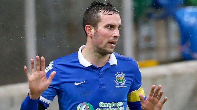 Linfield's Andrew Waterworth scored four against Armagh City
