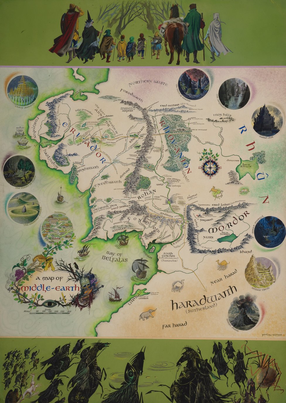 Jrr Tolkien S Annotated Middle Earth Map On Show At Bodleian c News