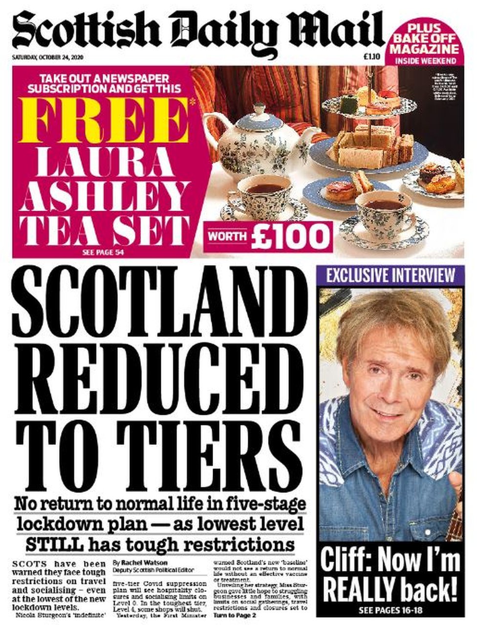 Scotland S Papers Scotland Reduced To Tiers And Calvin S 76m Deal c News