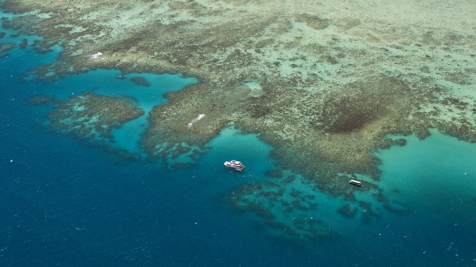 Лодки у Большого Барьерного рифа