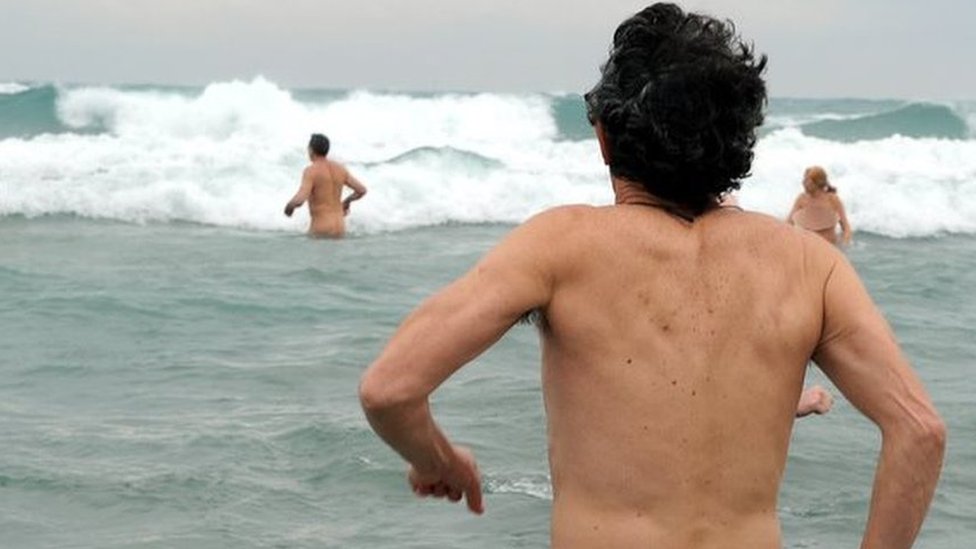 Even out of season the resort is popular. Every year hundreds of people take a traditional New Year`s Eve dip