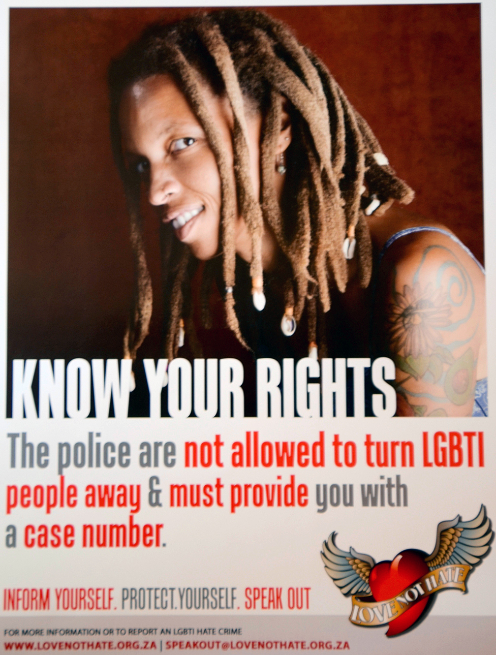 Плакат кампании со словами: Знай свои права