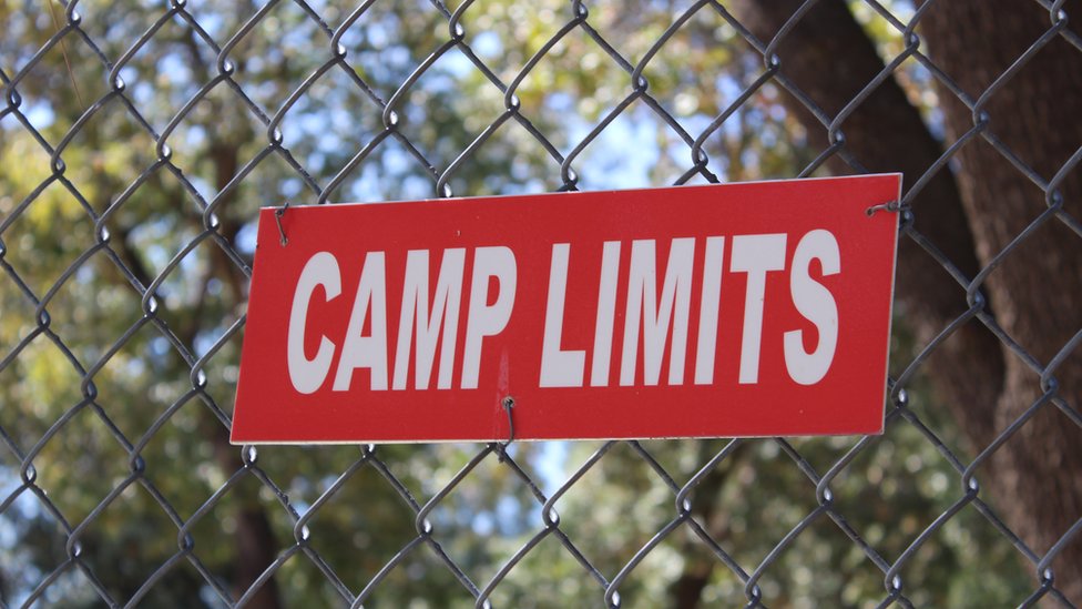 Знак ограничения лагеря