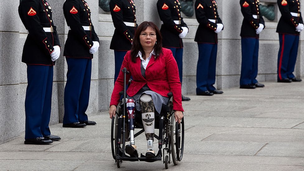 譚美·達克沃斯（Tammy Duckworth）出席二戰陣亡戰士紀念活動（11/3/2020）