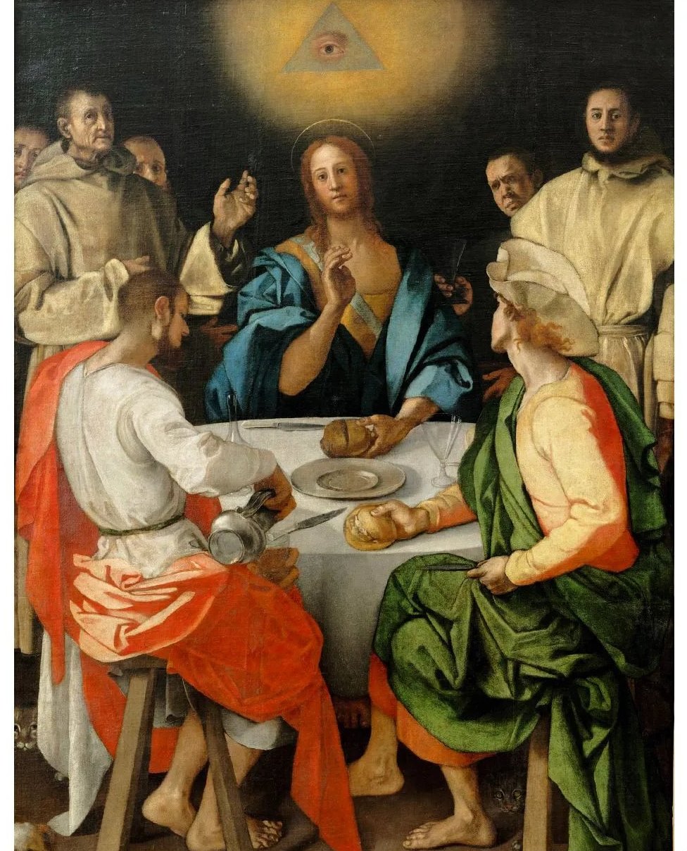 "Cena en Emaús", pintado por el renacentista Portormo en 1525