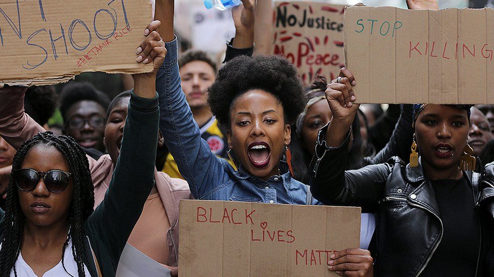 Ativistas do movimento Black Lives Matter