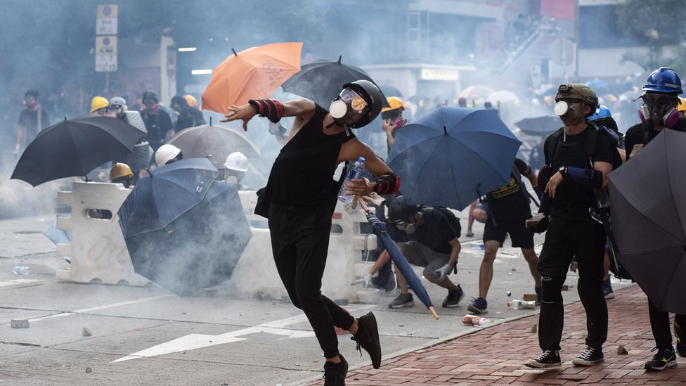 Protestas en Hong Kong en agosto de 2019