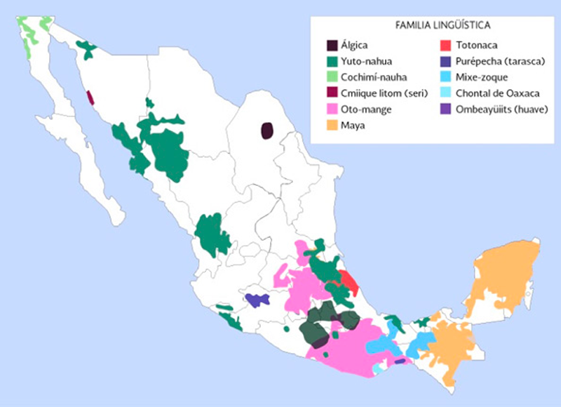 Familias lingüísticas en México