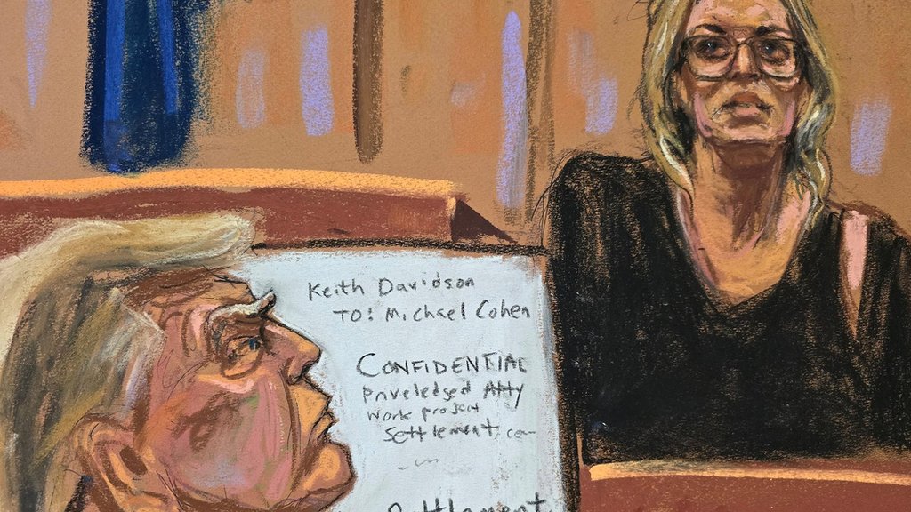 Donald Trump and Stormy Daniels face off on tense day in court