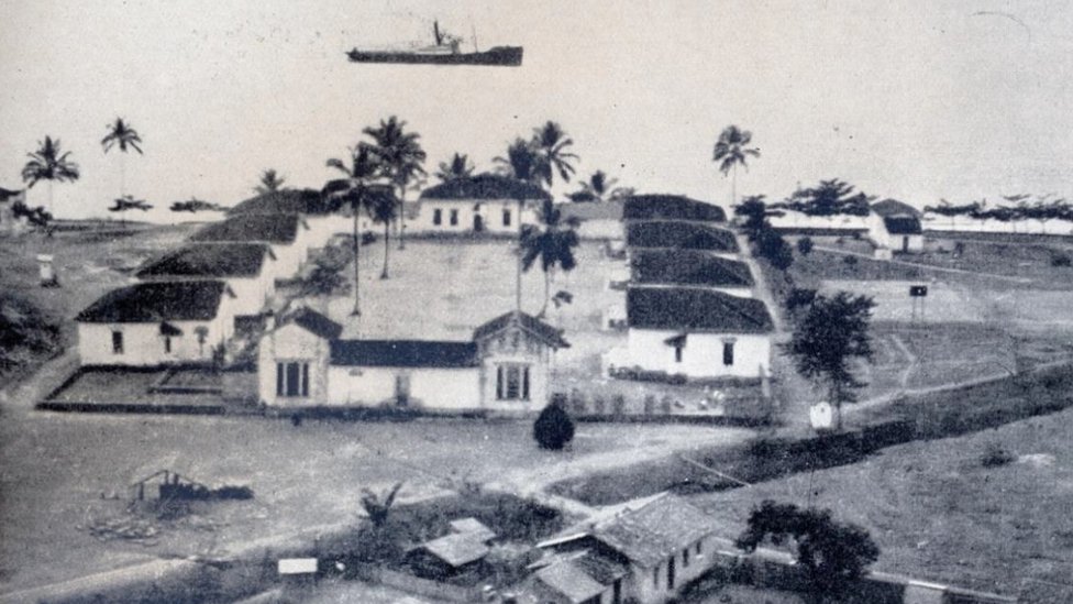 O presídio da Ilha Anchieta, em foto dos anos 1940