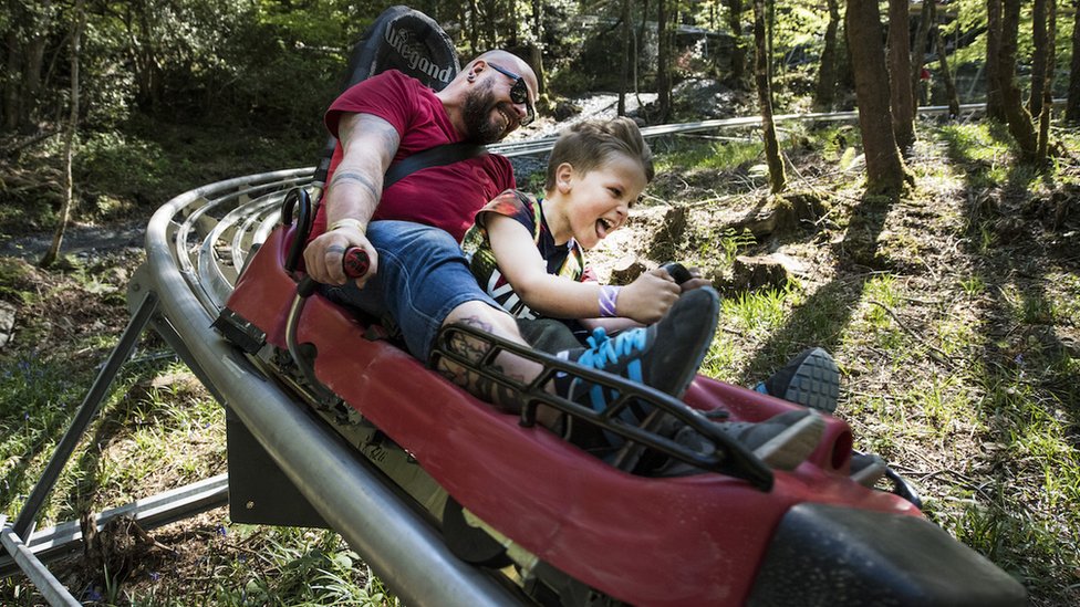 Snowdonia alpine coaster First riders on new 1.5m ride BBC News