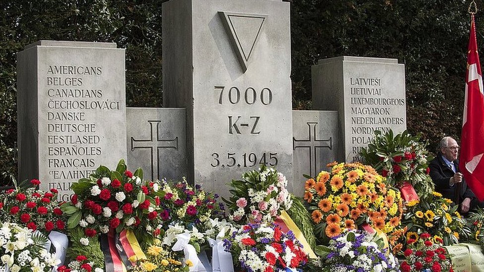 Monumento en memoria de las víctimas del Cap Arcona en la ciudad alemana de Neustadt