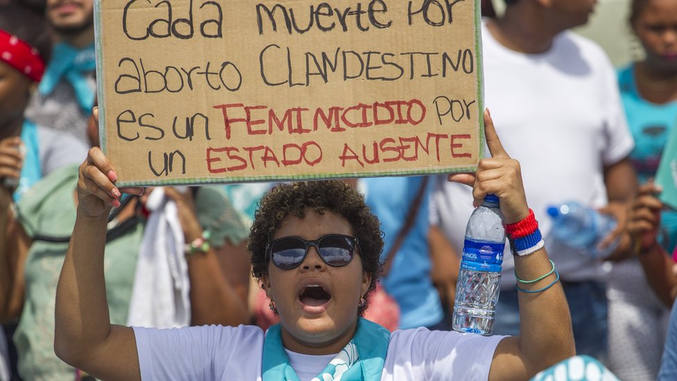 Marcha a favor de la despenalización del aborto en República Dominicana