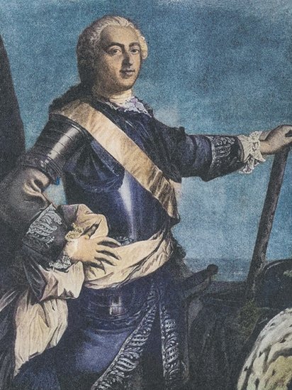 Luis XV, que reinó en Francia desde 1715 hasta su muerte en 1774