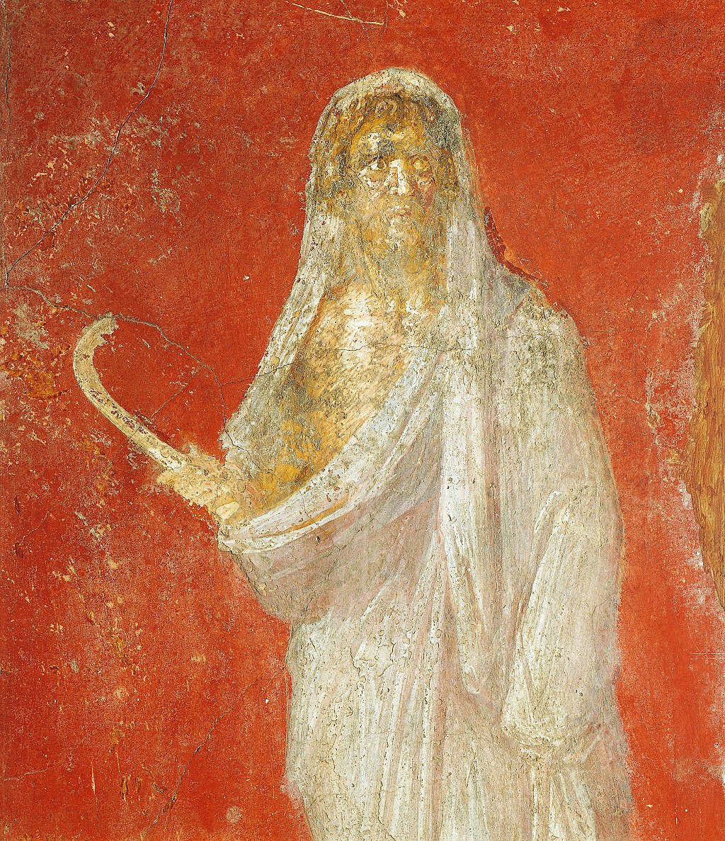 Saturno, aquí en un fresco del siglo I d.C. de Pompeya