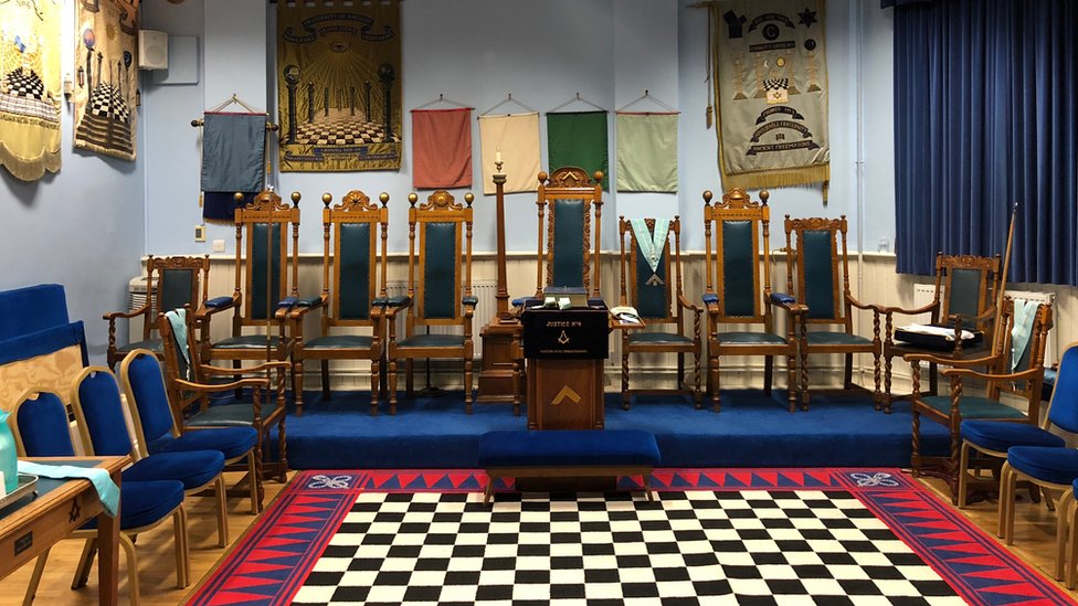 Jedna od prostorija u kojoj se okupljaju masoni u Velikoj Britaniji