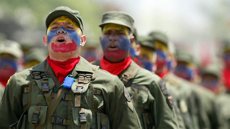 Soldados de Venezuela en un desfile