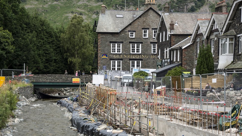 Реконструкция берегов Гленриддинг-Бек в июле 2016 г.