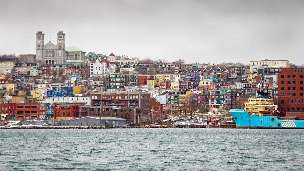 The city of Saint John, capital of Newfoundland.