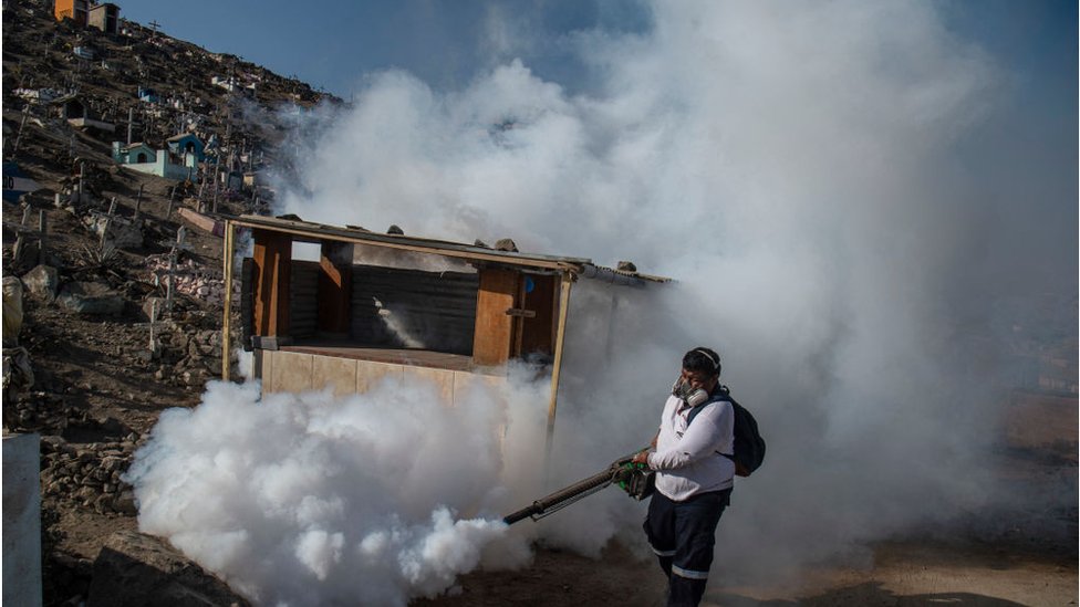 Fumigación contra el dengue