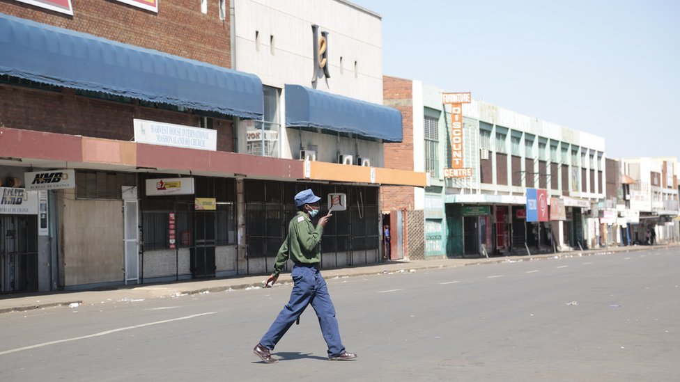 Zimbabwe Police Clear Streets Ahead Of Anti Government Protests Bbc News