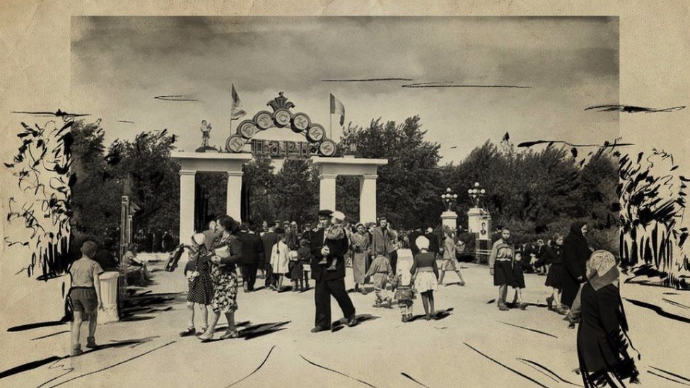 戰後不久，在車裏雅賓斯克拖拉機廠附近開設了一個公園，但生活條件仍然很困難。
