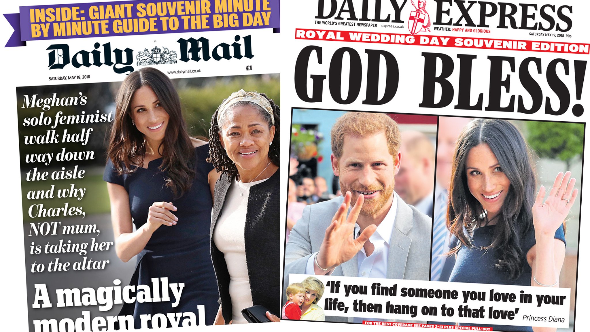 Prince Harry Meghan Markle The Sun Newspaper Royal Wedding 22 May 2018 