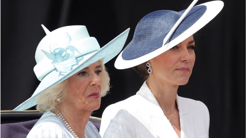 Camilla, duquesa de Cornualles y Kate, duquesa de Cambridge de Gran Bretaña