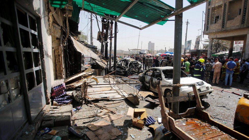 Iraq conflict: Baghdad ice cream parlour hit by suicide attack - BBC News