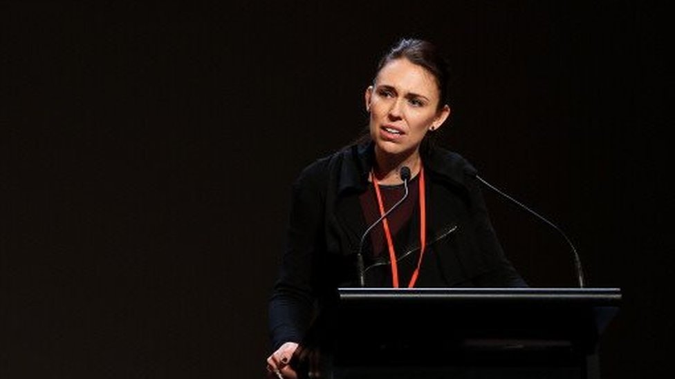 Депутат Джасинда Ардерн выступает с речью на Конгрессе Лейбористской партии 2014 года в Центре Майкла Фаулера 6 июля 2014 года в Веллингтоне, Новая Зеландия