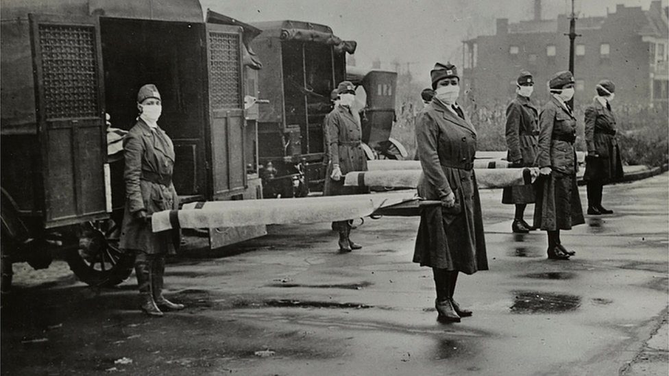 1918年「西班牙流感」大流行時的美國