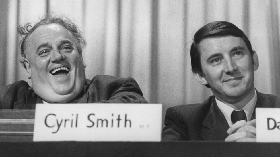 Сирил Смит и Дэвид Стил на конференции Либеральной партии 1973 года