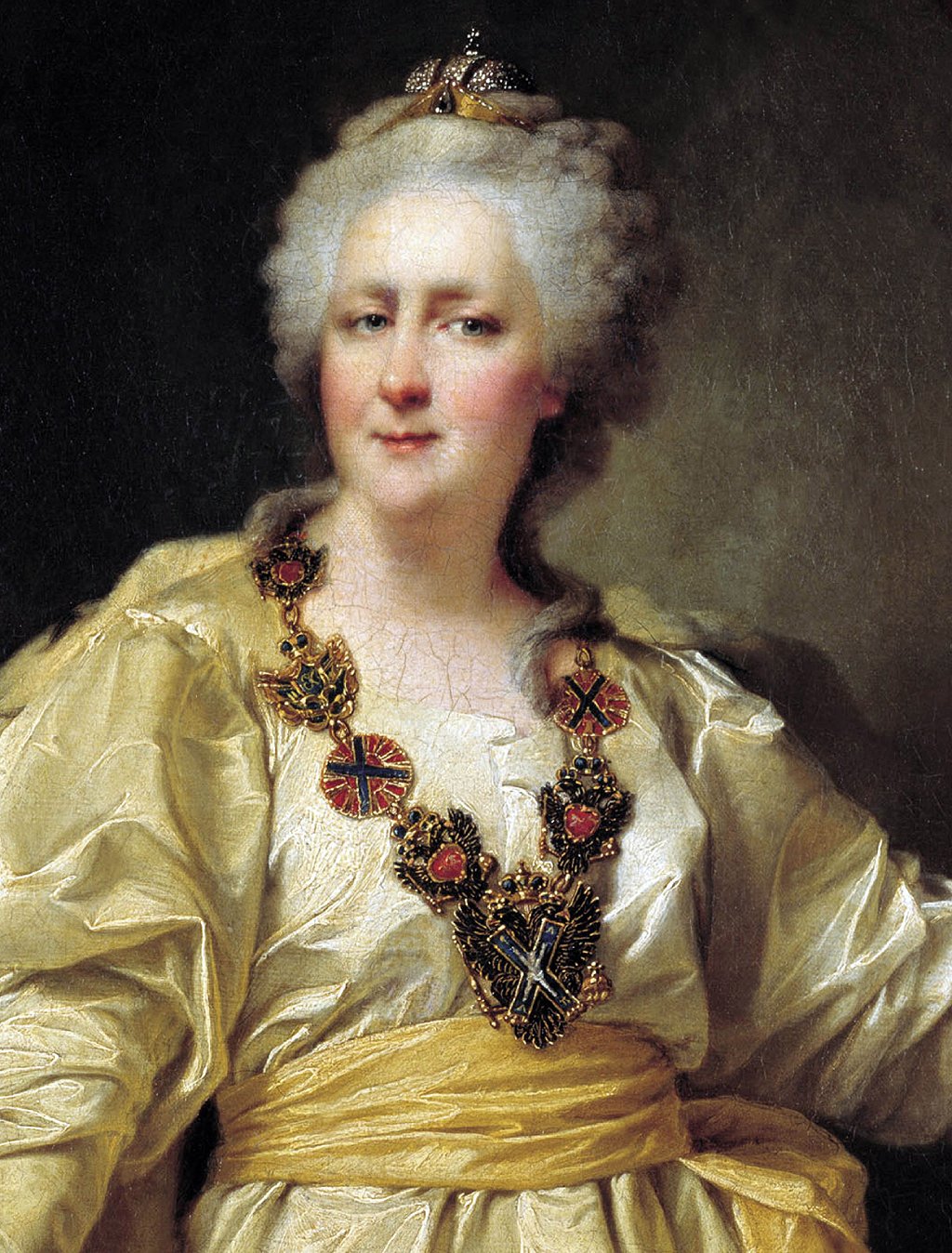 Catalina II, la Grande (1729-1796), emperatriz de Rusia, del pintor ruso-ucraniano Dmitry Levitzky (1735-1822).
