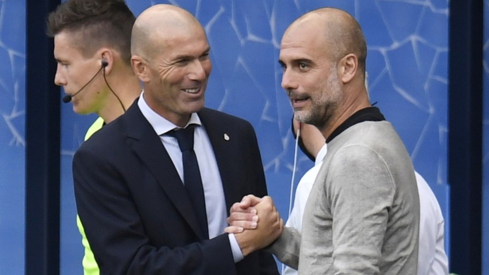 Zinedine Zidane and Pep Guardiola