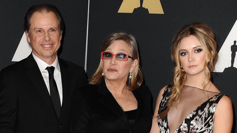 Todd Fisher, Carrie Fisher y Billie Lourd