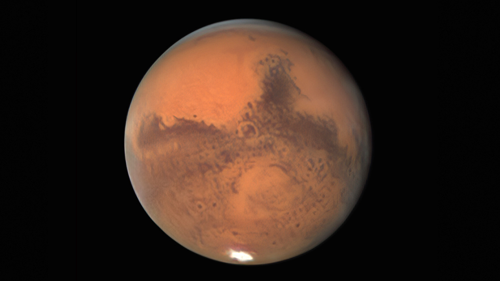 Mars pictured by Damian Peach on 30 September