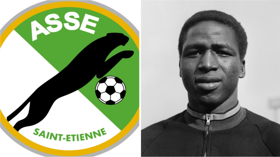 St Etienne's former club logo and late Malian footballer Salif Keita