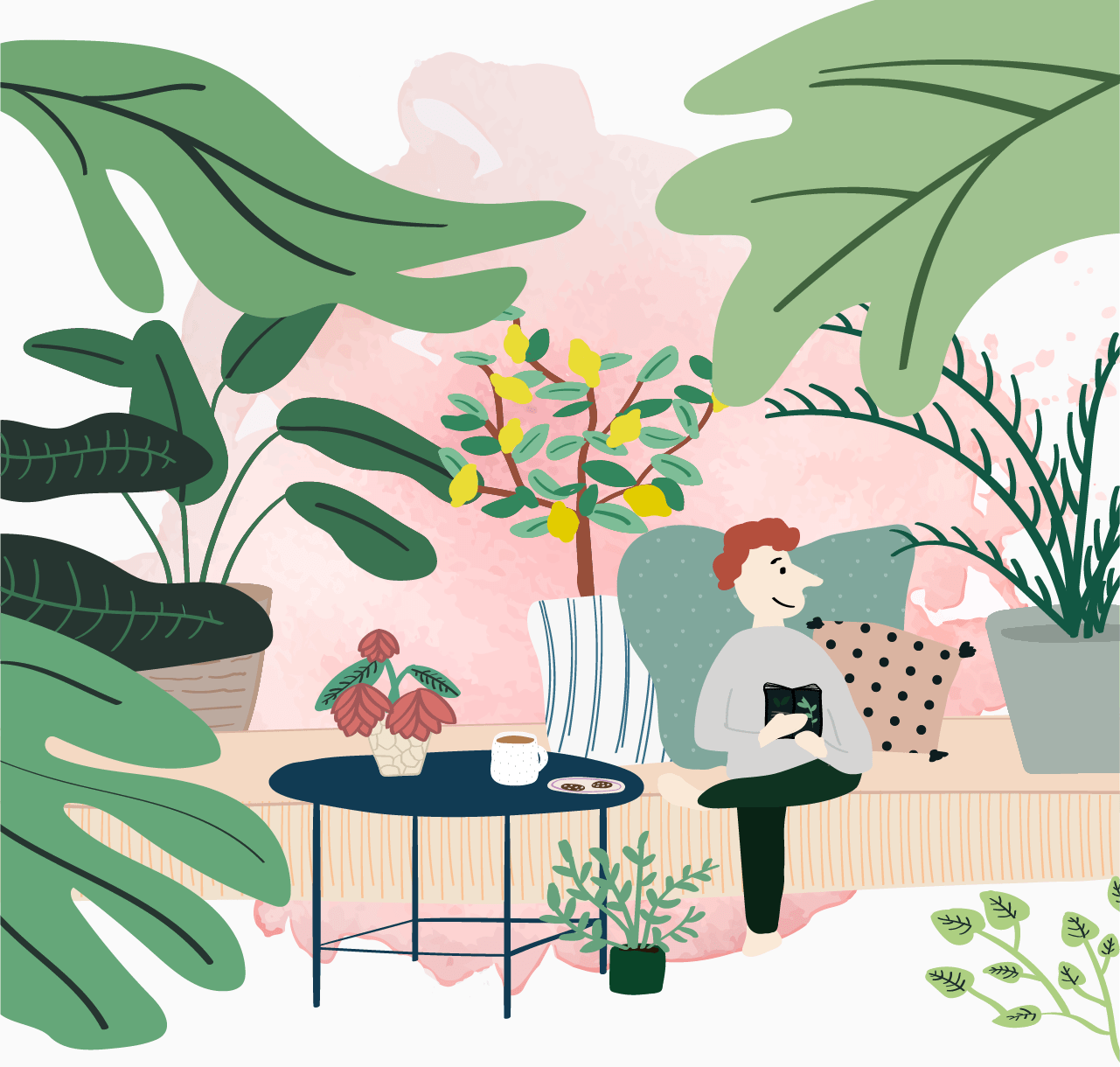 Ilustração de cultivo de plantas