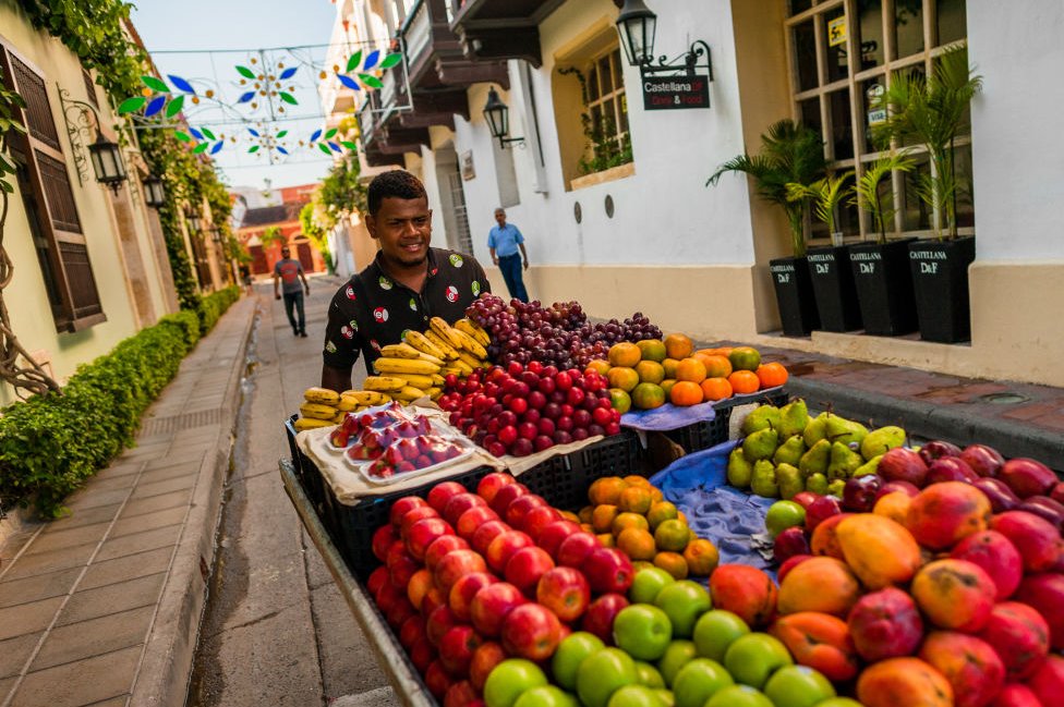 Vendedor de frutas en Cartagena