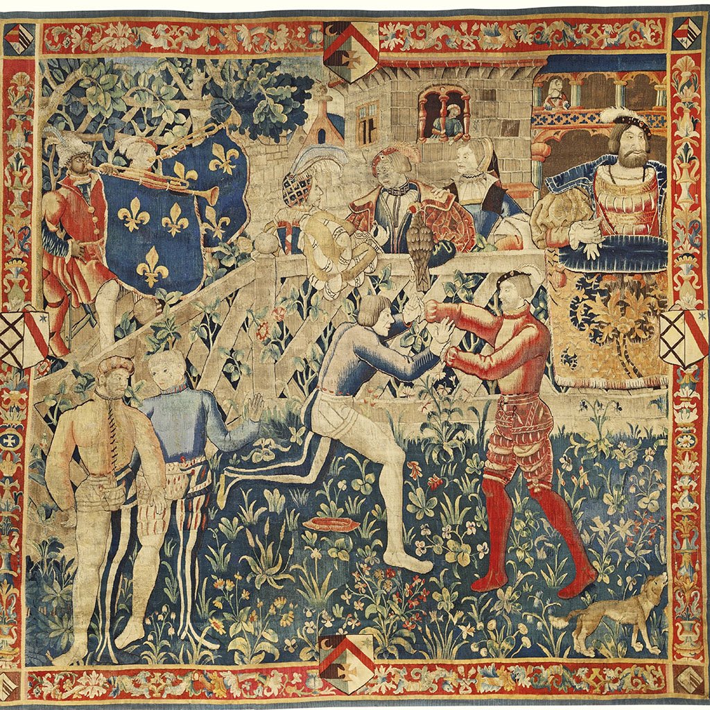 La reunión de los reyes Enrique VIII y el rey Francisco I (Tapiz), c. 1520.