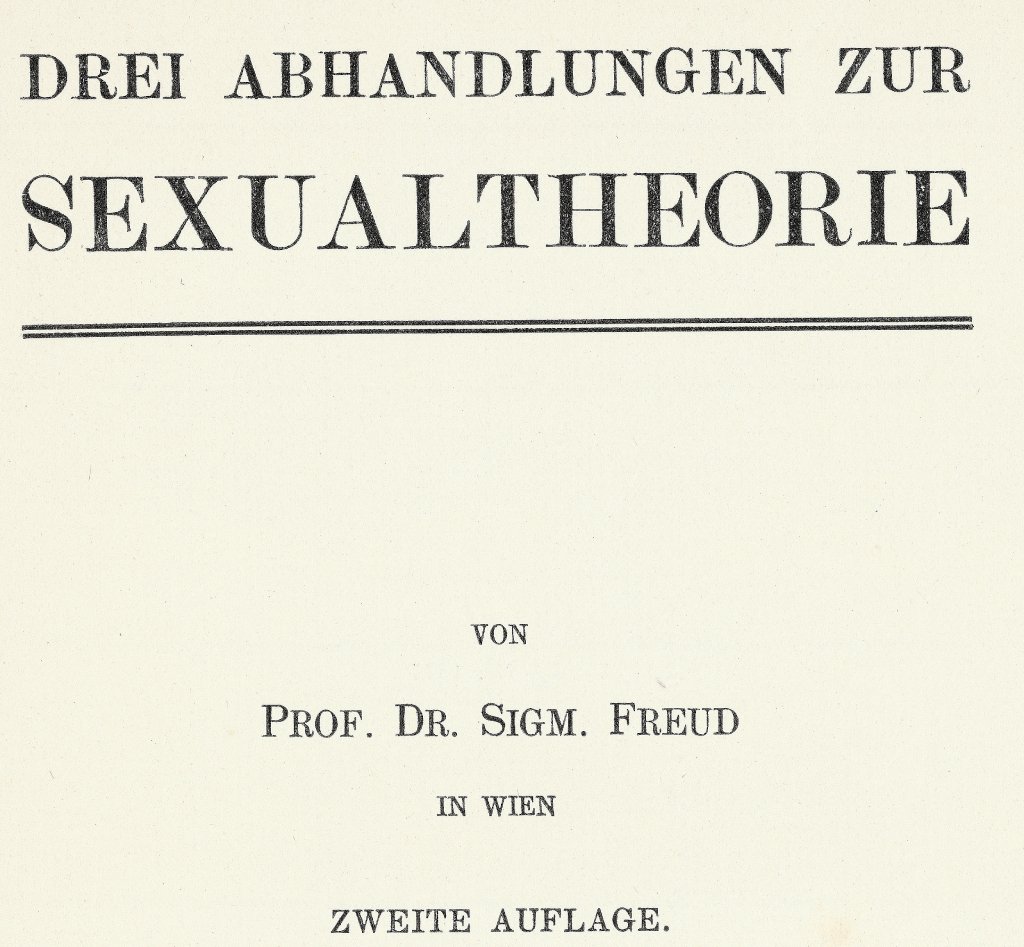 Detalle de la primera edición de "Tres ensayos sobre la teoría de la sexualidad".