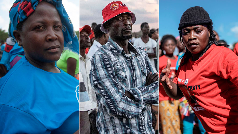 Три малавийца поддерживают разные партии